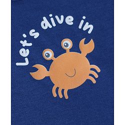 Babyhug 100% Cotton Knit Sleeveless Striped Nautical Theme & Sea Life Printed Vests Pack Of 3 - Blue & White
