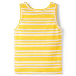 Babyhug 100% Cotton Knit Sleeveless Striped & Printed Sando Vests Pack of 3 - Multicolor