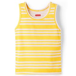 Babyhug 100% Cotton Knit Sleeveless Striped & Printed Sando Vests Pack of 3 - Multicolor
