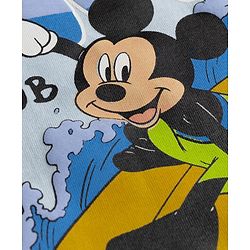 Babyhug Disney Single Jersey Knit Half Sleeves T-Shirt with Mickey Mouse Print -  Sky Blue