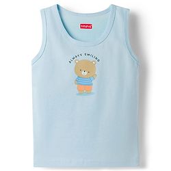 Babyhug 100% Cotton Single Jersey Knit Sleeveless Vests With Bear & Car Print Pack of 3 - Multicolor