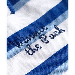 Babyhug Disney Cotton Knit Half Sleeves Polo T-Shirt With Winnie The Pooh Graphics - White