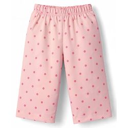 Babyhug Cotton Knit Half Sleeves T-Shirt & Capri Night Suit with Apple Patch - Pink