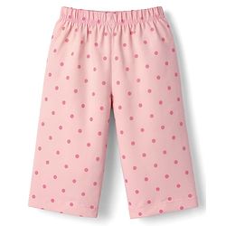 Babyhug Cotton Knit Half Sleeves T-Shirt & Capri Night Suit with Apple Patch - Pink