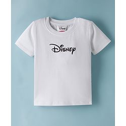 Babyhug Disney Single Jersey Knit Half Sleeves Front & Back Mickey & Friends Graphics - White