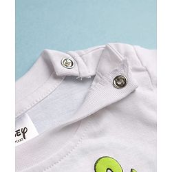 Babyhug Disney Single Jersey Knit Half Sleeves T-Shirt with Mickey & Pluto Graphics - White