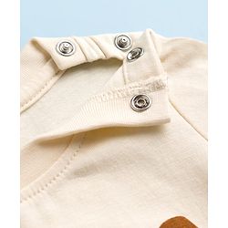 Babyhug Disney Single Jersey Knit Half Sleeves T-Shirt with  Simba  Graphics - Beige