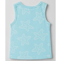 Babyhug 100% Cotton Single Jersey Knit Sleeveless Striped & Boat Printed Sando Pack Of 3 - Multicolour