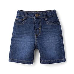 Babyhug Cotton Woven Half Sleeves Checks Shirt & Denim Shorts Set - Green & Blue