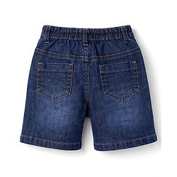 Babyhug Cotton Woven Half Sleeves Checks Shirt & Denim Shorts Set - Green & Blue