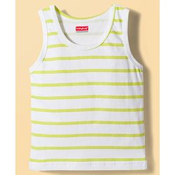 Babyhug 100% Cotton Knit Sleeveless Striped & Star Printed Sando Vests Pack of 3 - Multicolor