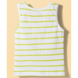 Babyhug 100% Cotton Knit Sleeveless Striped & Star Printed Sando Vests Pack of 3 - Multicolor