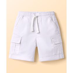 Babyhug Cotton Woven Half Sleeves Checks Shirt & Shorts Set - Green & White