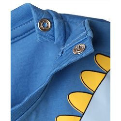 Babyhug Cotton Knit Half Sleeves T-Shirt & Shorts Night Suit with Dino Print - Blue