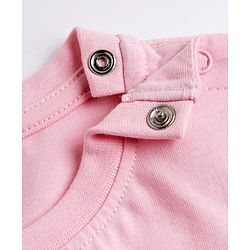 Babyhug Cotton Knit Full Sleeves T-Shirt & Shorts Night Suit With Cat Print - Cream