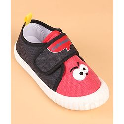 Cute Walk by Babyhug Velcro Closure Casual Shoes with Embroidery Detailing & Text Print - Yellow