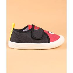 Cute Walk by Babyhug Velcro Closure Casual Shoes with Embroidery Detailing & Text Print - Yellow