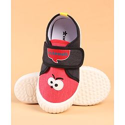 Cute Walk by Babyhug Velcro Closure Casual Shoes with Embroidery Detailing & Text Print - Yellow