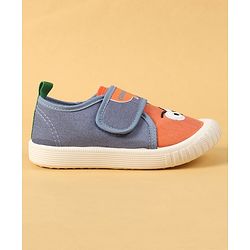 Cute Walk by Babyhug Velcro Closure Casual Shoes with Embroidery Detailing & Text Print - Yellow