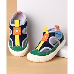 Cute Walk by Babyhug Velcro Closure Solid Casual Shoes - Navy Blue