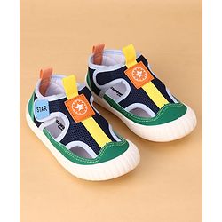 Cute Walk by Babyhug Velcro Closure Solid Casual Shoes - Navy Blue