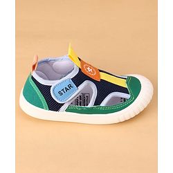 Cute Walk by Babyhug Velcro Closure Solid Casual Shoes - Navy Blue