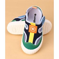 Cute Walk by Babyhug Velcro Closure Solid Casual Shoes - Navy Blue