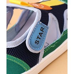 Cute Walk by Babyhug Velcro Closure Solid Casual Shoes - Navy Blue