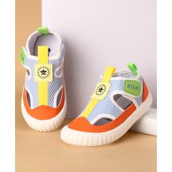 Cute Walk by Babyhug Velcro Closure Solid Casual Shoes - Navy Blue