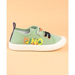 Cute Walk by Babyhug Velcro Closure Casual Shoes with Dino Print - Green