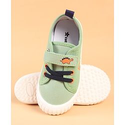Cute Walk by Babyhug Velcro Closure Casual Shoes with Dino Print - Green