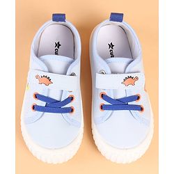 Cute Walk by Babyhug Velcro Closure Casual Shoes with Dino Print - Green