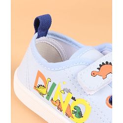 Cute Walk by Babyhug Velcro Closure Casual Shoes with Dino Print - Green