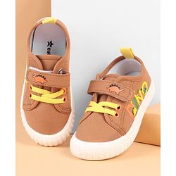 Cute Walk by Babyhug Velcro Closure Casual Shoes with Dino Print - Green