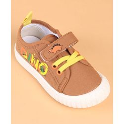 Cute Walk by Babyhug Velcro Closure Casual Shoes with Dino Print - Green