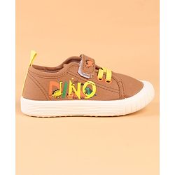 Cute Walk by Babyhug Velcro Closure Casual Shoes with Dino Print - Green