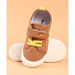 Cute Walk by Babyhug Velcro Closure Casual Shoes with Dino Print - Green