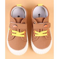 Cute Walk by Babyhug Velcro Closure Casual Shoes with Dino Print - Green