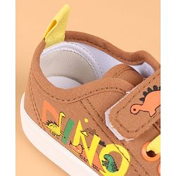 Cute Walk by Babyhug Velcro Closure Casual Shoes with Dino Print - Green