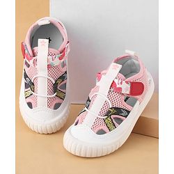 Cute Walk by Babyhug Velcro Closure Printed Casual Shoes - Pink