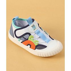 Cute Walk by Babyhug Velcro Closure Casual Shoes with Unicorn Pint - Blue