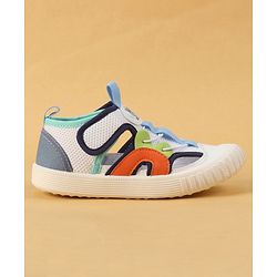 Cute Walk by Babyhug Velcro Closure Casual Shoes with Unicorn Pint - Blue
