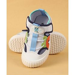 Cute Walk by Babyhug Velcro Closure Casual Shoes with Unicorn Pint - Blue
