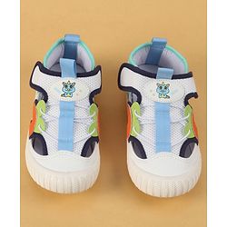 Cute Walk by Babyhug Velcro Closure Casual Shoes with Unicorn Pint - Blue