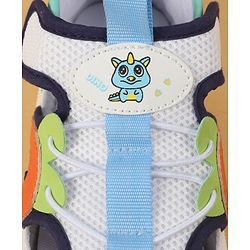 Cute Walk by Babyhug Velcro Closure Casual Shoes with Unicorn Pint - Blue