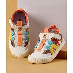 Cute Walk by Babyhug Velcro Closure Casual Shoes with Unicorn Pint - Blue