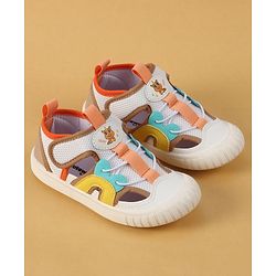 Cute Walk by Babyhug Velcro Closure Casual Shoes with Unicorn Pint - Blue