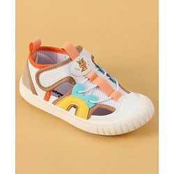 Cute Walk by Babyhug Velcro Closure Casual Shoes with Unicorn Pint - Blue