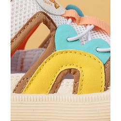Cute Walk by Babyhug Velcro Closure Casual Shoes with Unicorn Pint - Blue