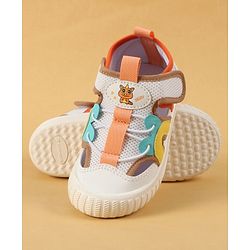 Cute Walk by Babyhug Velcro Closure Casual Shoes with Unicorn Pint - Blue